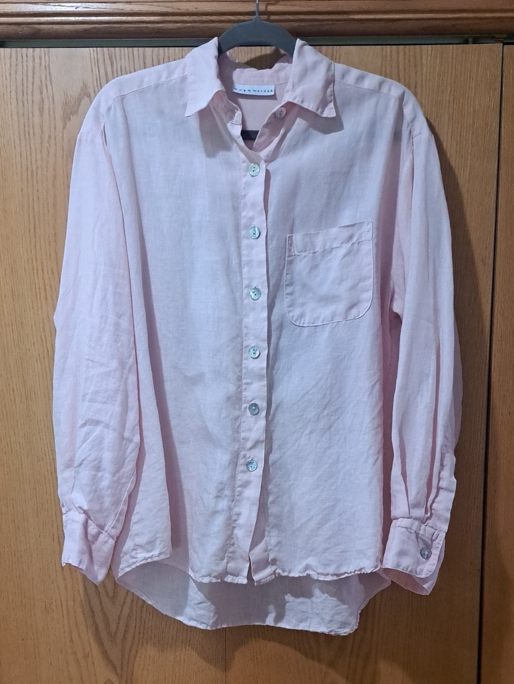 bryn WALKER Pale Pink Linen Shirt